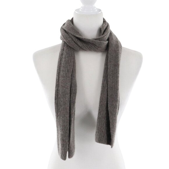 Coal Knit Scarf Unisex OS Gray Quiet Luxury Classic Academia Transitional Preppy - Picture 3 of 11
